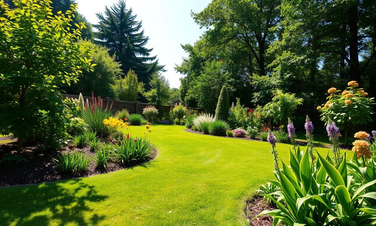 きれいに整備された雑草のない庭