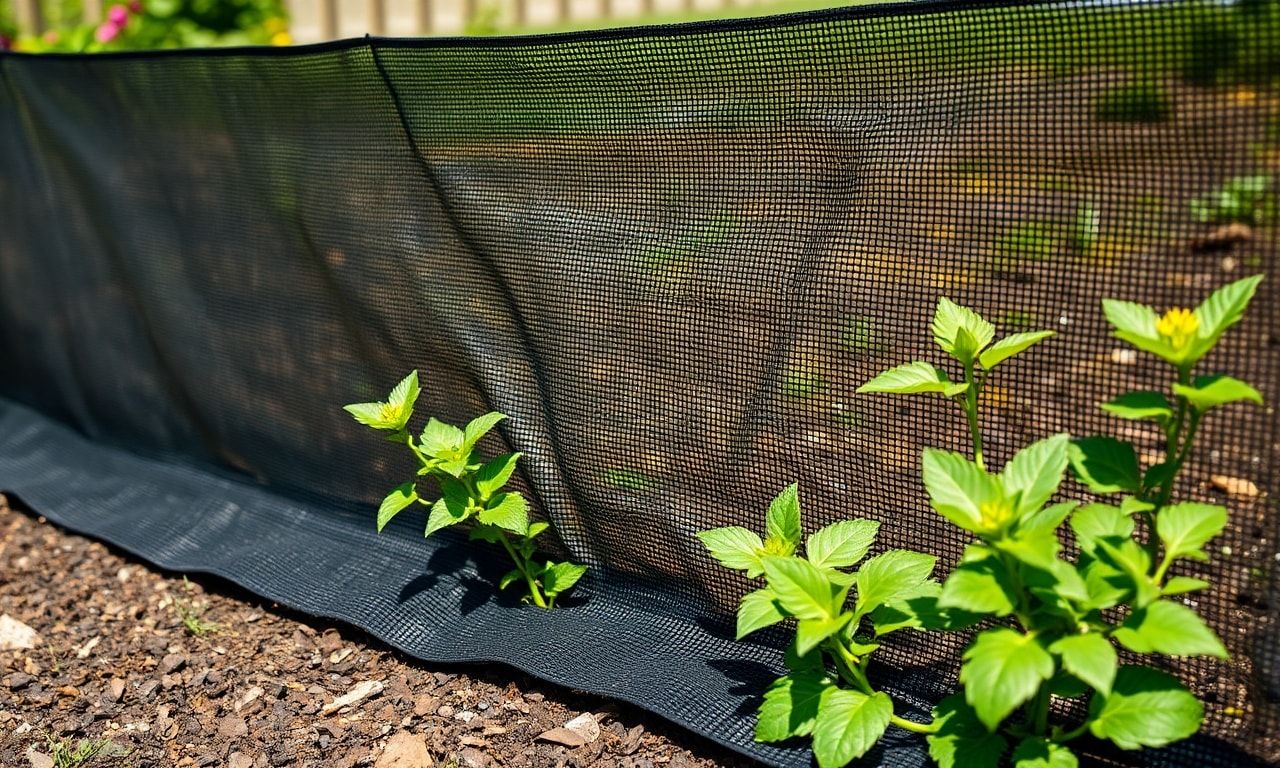 黒い雑草対策シートの質感