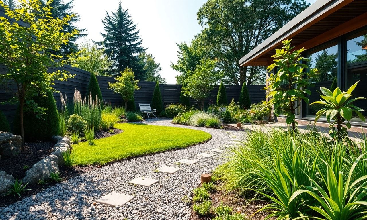 綺麗に砂利が敷かれたお庭のイメージ