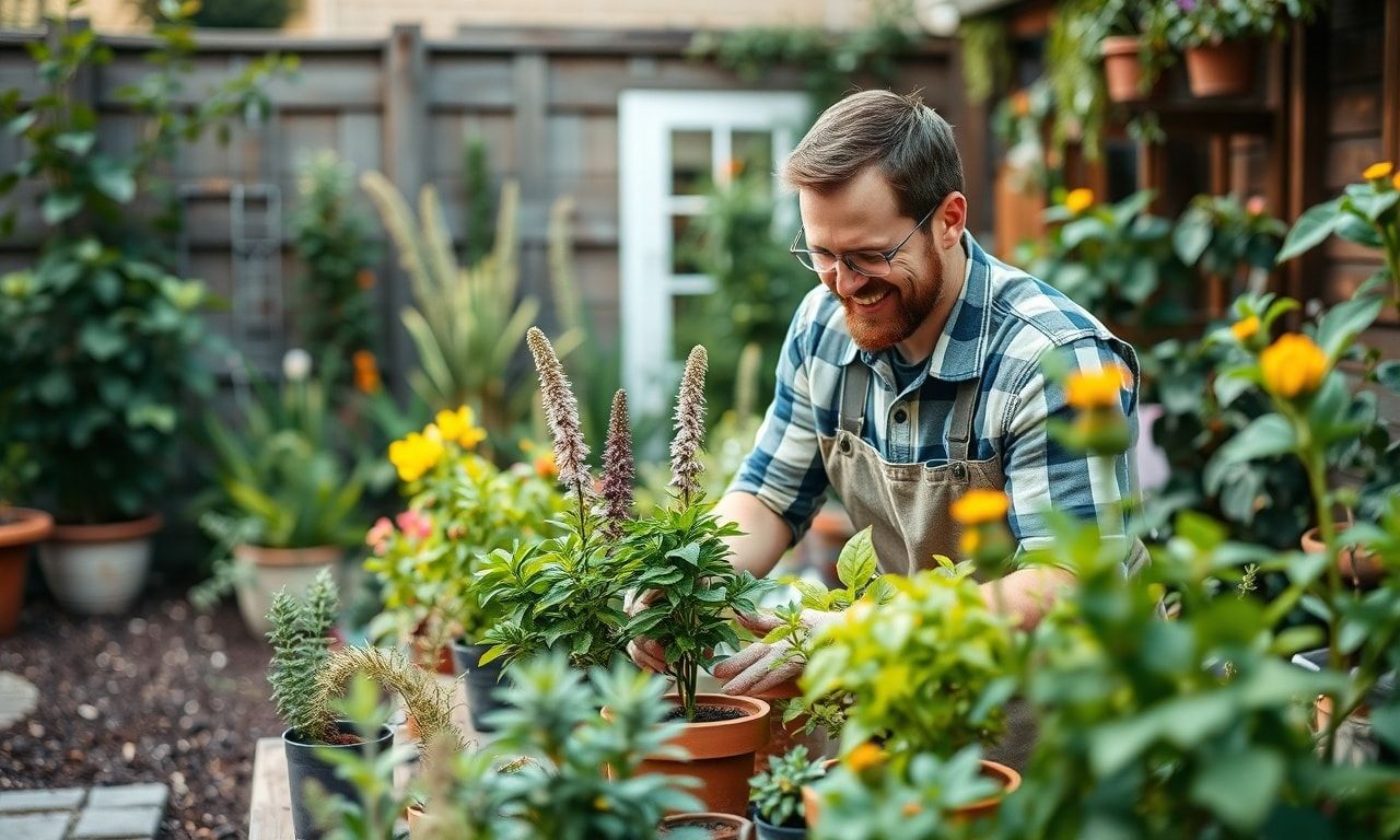 快適な庭でのライフスタイル