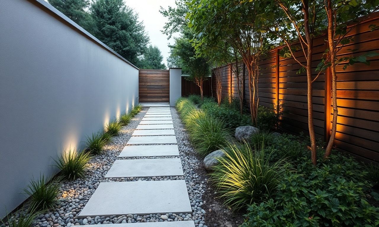 洗い出し仕上げのおしゃれな小道