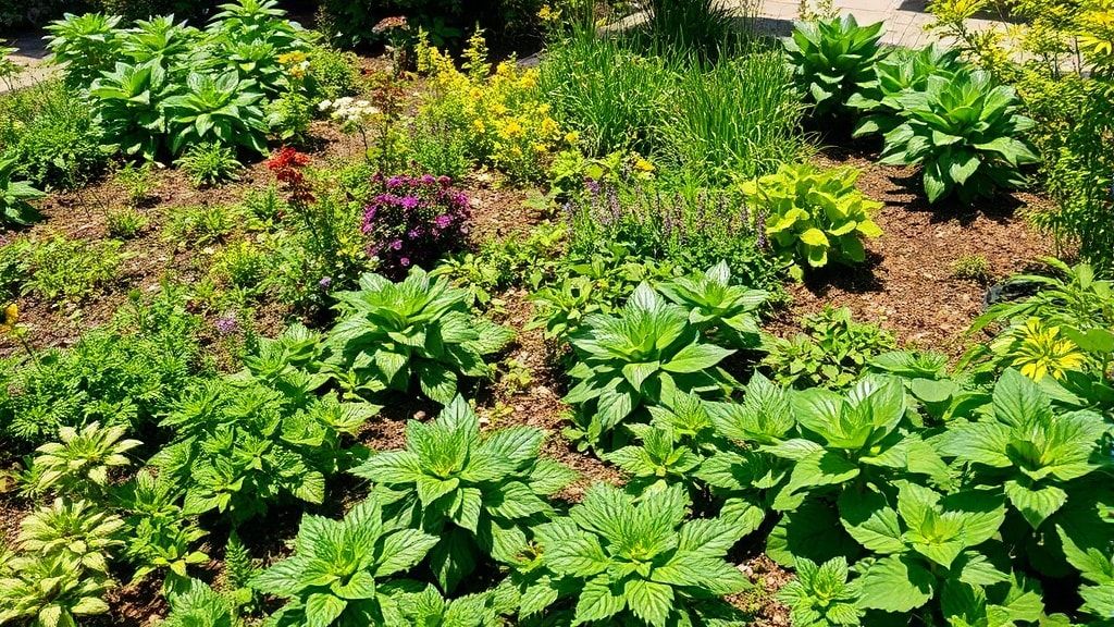 雑草対策としてグランドカバーを植えた庭