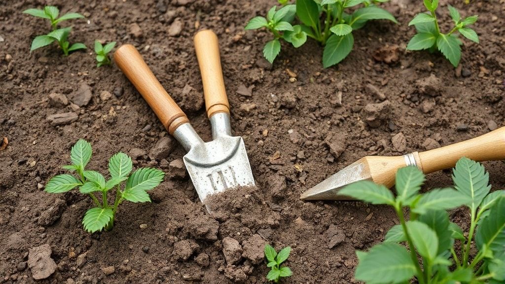 空き地の土作り・植え付けの準備