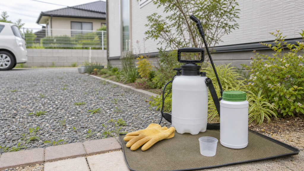 雑草対策の除草剤を液体と粒剤で選ぶための道具