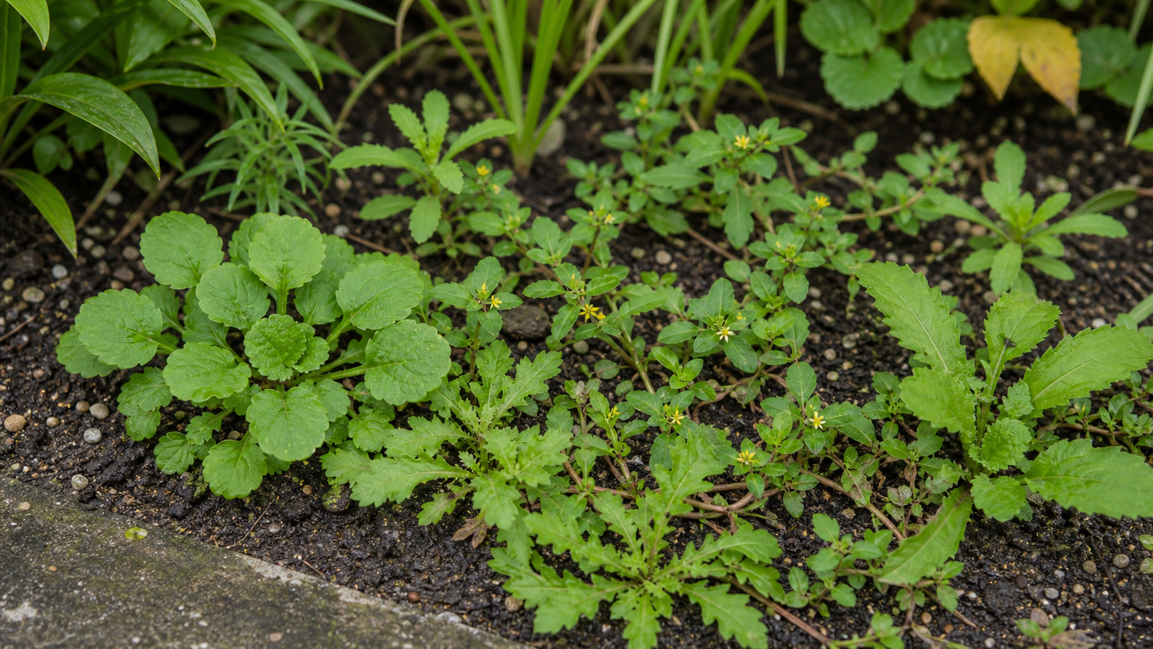 丸い葉や小花で見分ける庭の広葉雑草