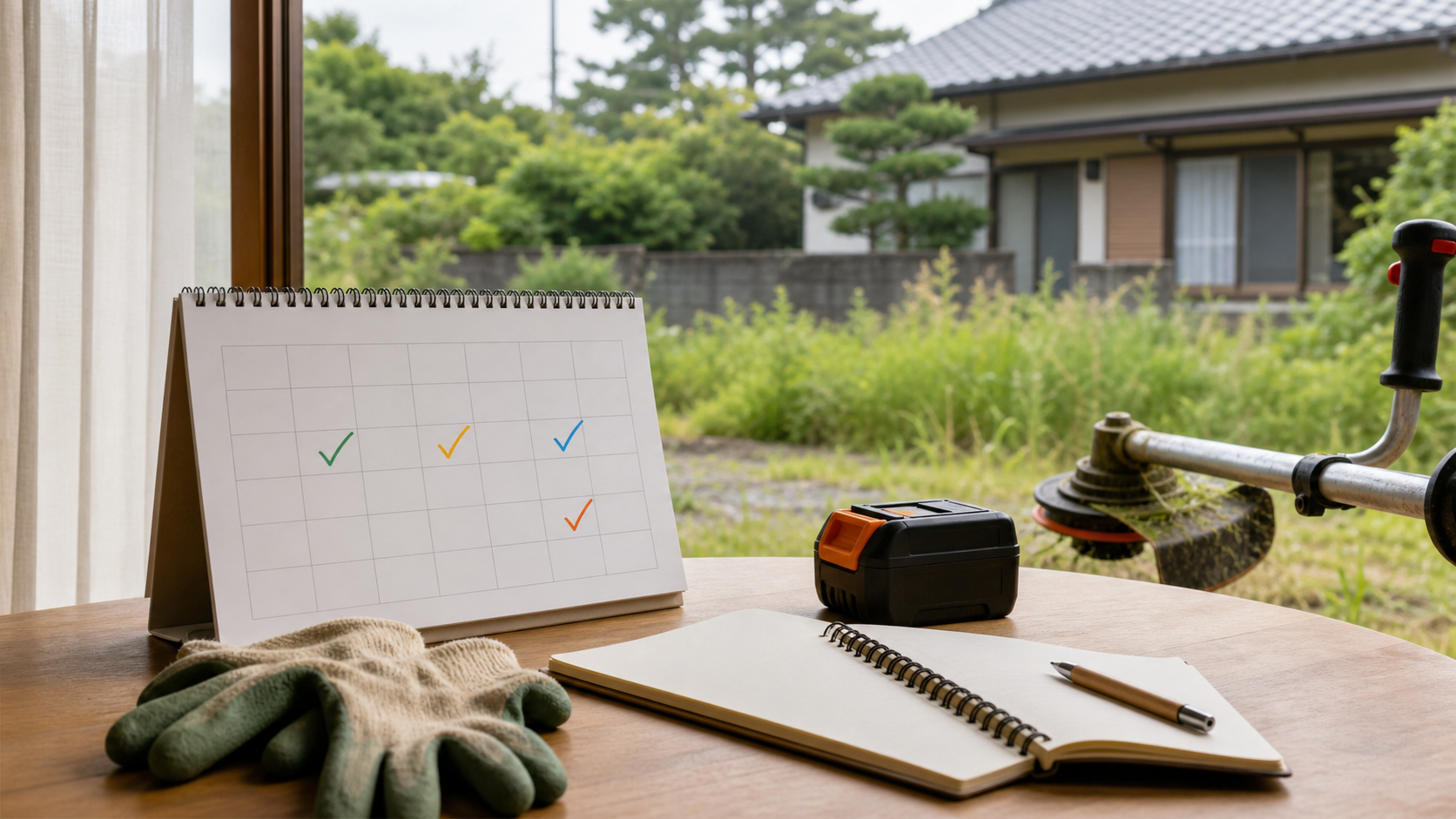 空き家の草刈り頻度を季節ごとに計画するカレンダー