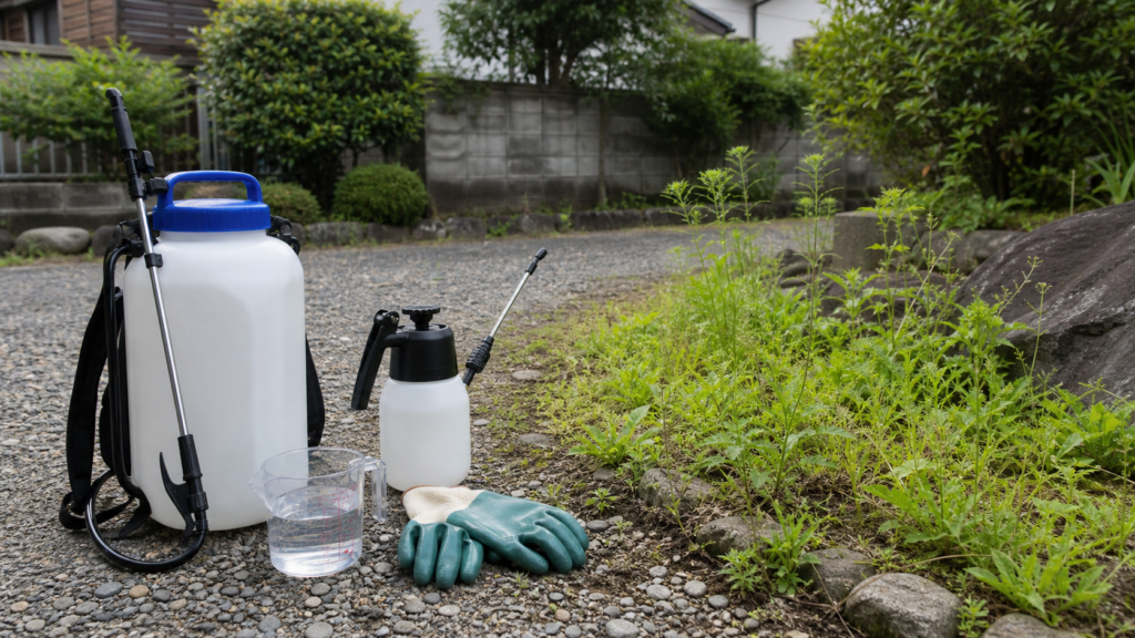 除草剤散布機と噴霧器を庭で選ぶための道具一式