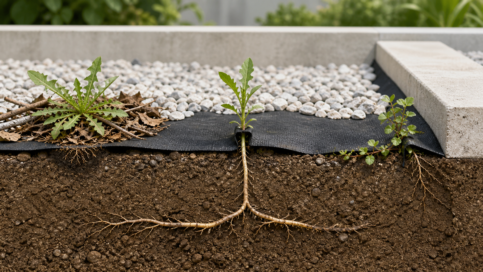 防草シートの上・下・隙間から雑草が生える原因