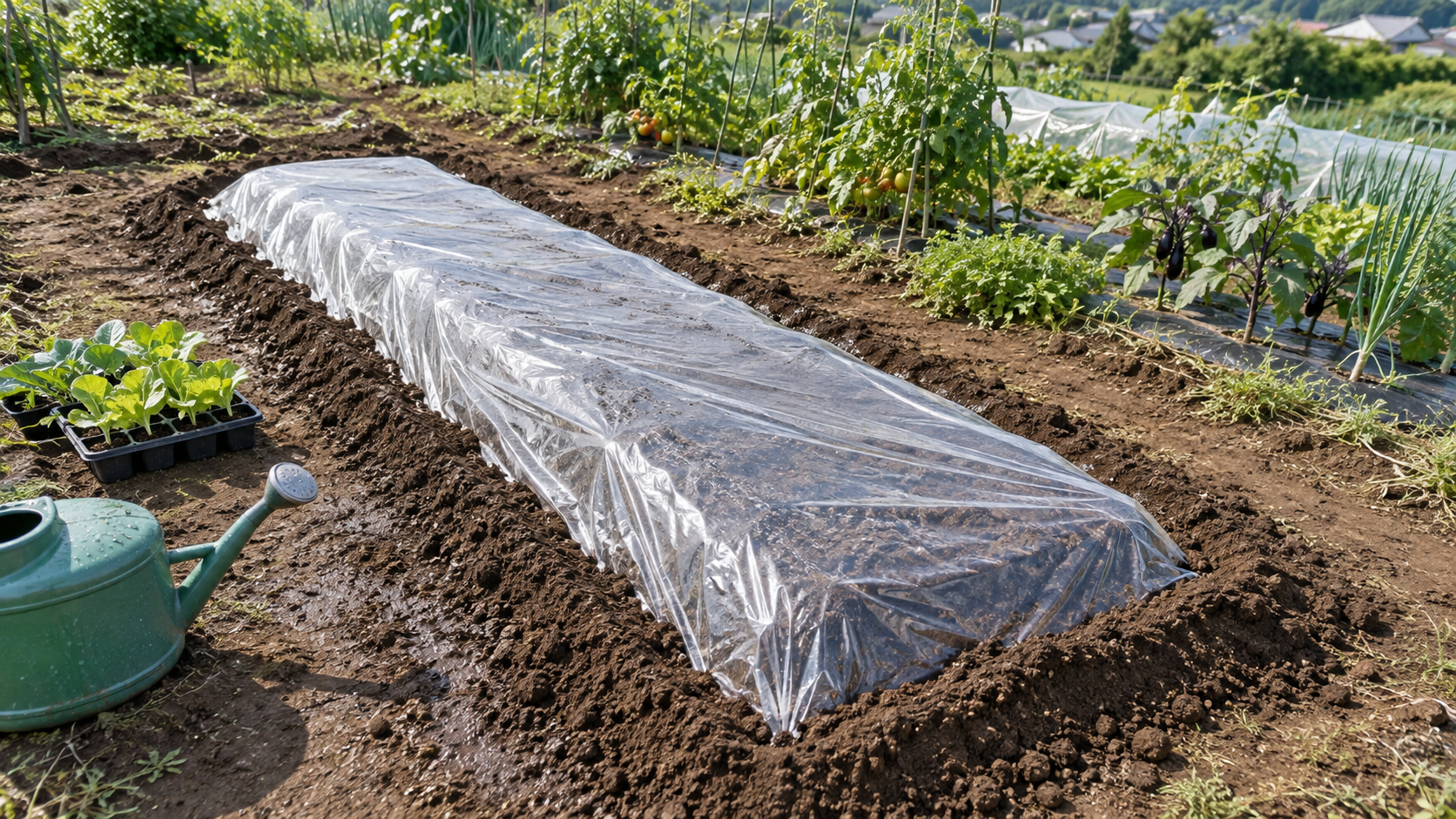 太陽熱消毒で雑草を減らせる？家庭菜園での準備と効果の限界