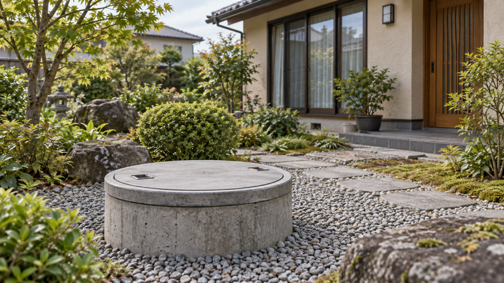井戸と住宅での水の利用を考える説明用イメージ